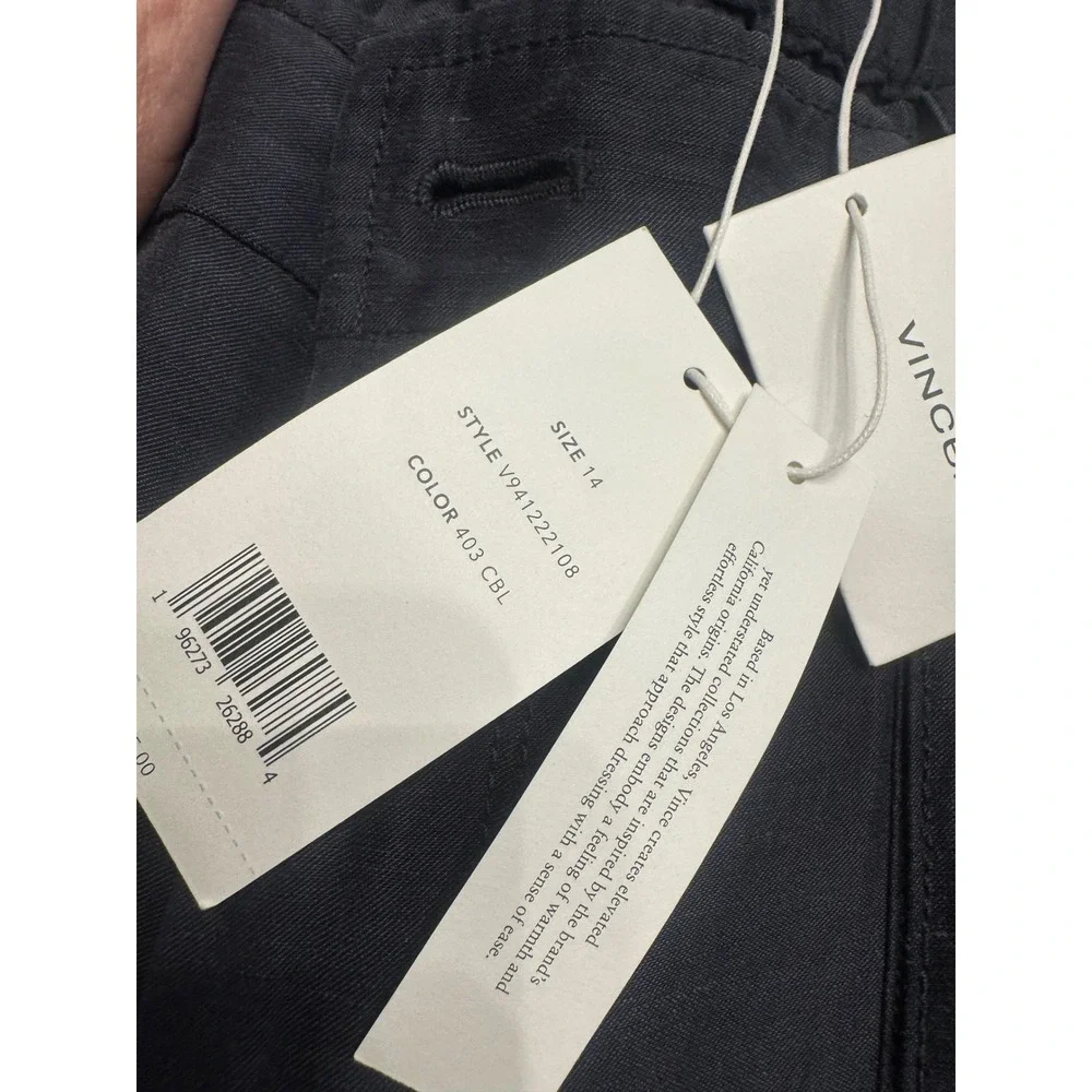 Vince Women's Linen Blend Cargo Pants Size 14 Utility Style‎ Trousers